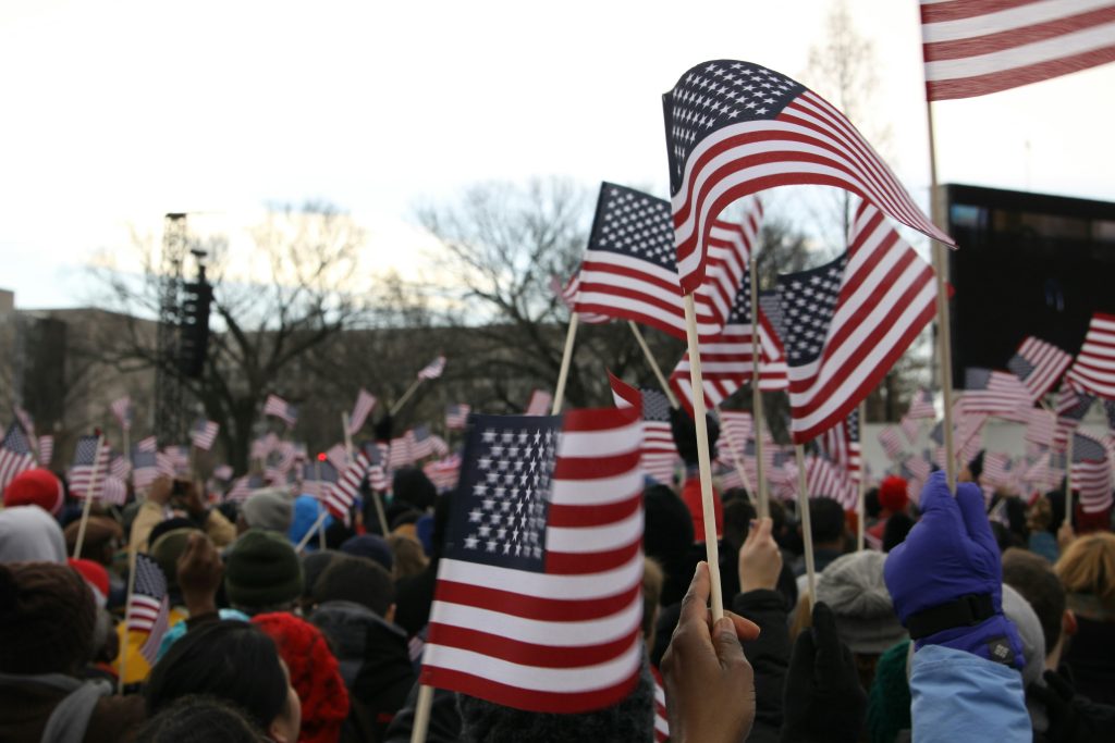 American Flags | Patriotic Rally | Becraft Guide on Becoming a U.S. Citizen | Law Office of Todd Becraft